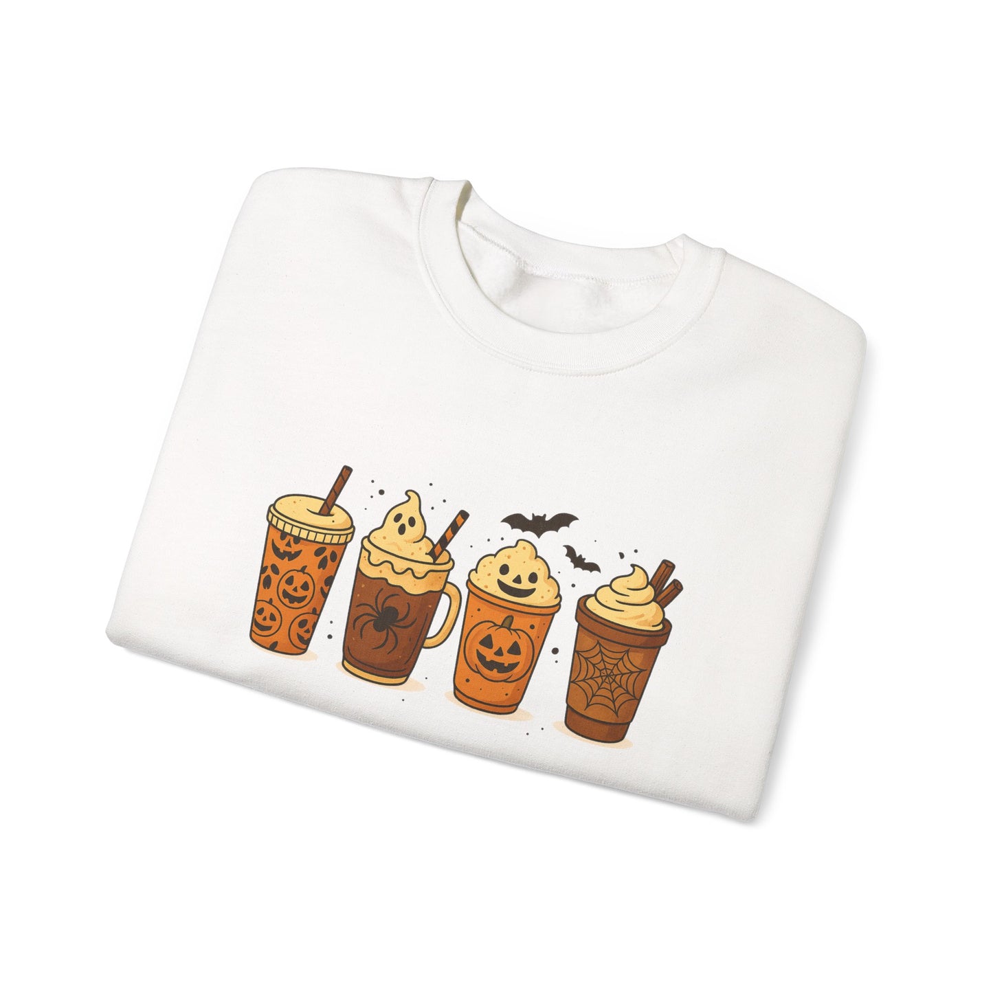 Unisex Heavy Blend™ Spooky Season Coffee Sweatshirt – Pumpkin Latte Halloween Vibes | mw1017