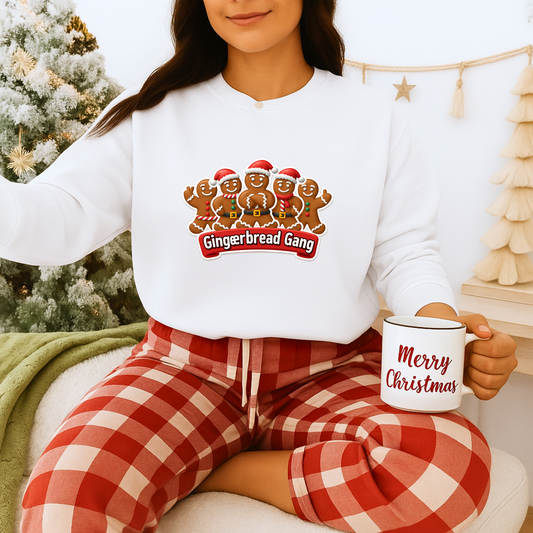 Unisex Heavy Blend™ mw2136 | Gingerbread Gang Christmas Sweatshirt – Cute Holiday Cookie Crewneck, Funny Festive Xmas Gift