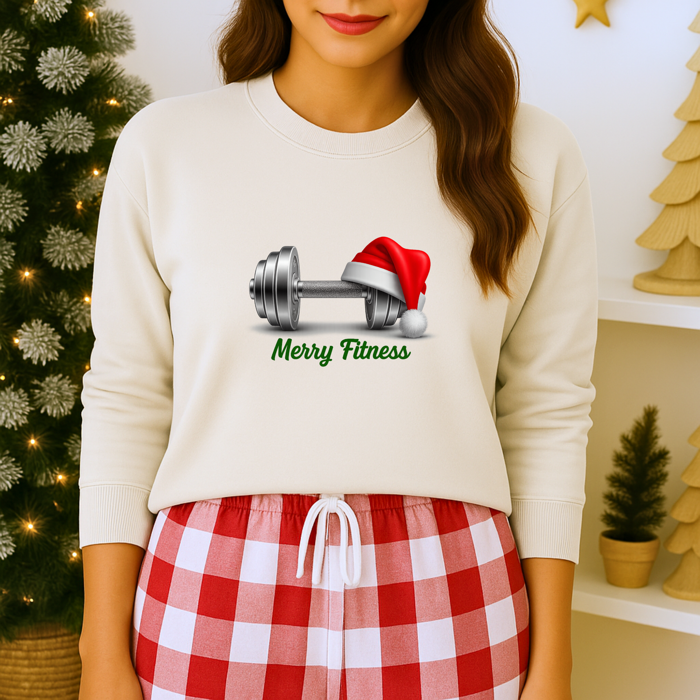 Unisex Heavy Blend™ mw2143 | Merry Fitness Christmas Sweatshirt – Funny Holiday Gym Workout Crewneck, Xmas Gift for Fitness Lovers