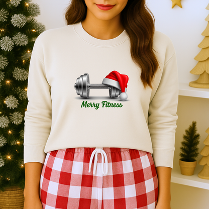 Unisex Heavy Blend™ mw2143 | Merry Fitness Christmas Sweatshirt – Funny Holiday Gym Workout Crewneck, Xmas Gift for Fitness Lovers