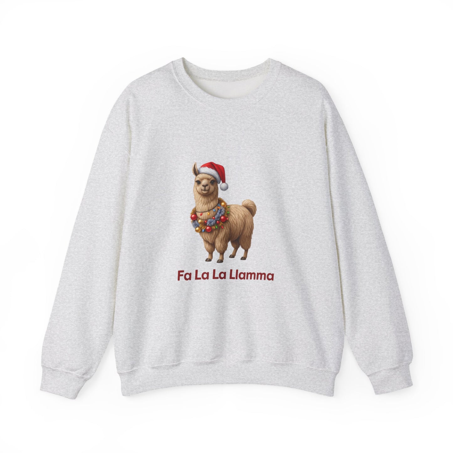 Unisex Heavy Blend™ mw2126 | Fa La La Llama Christmas Sweatshirt – Funny Holiday Llama Crewneck, Cute Festive Xmas Gift