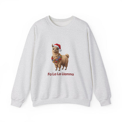 Unisex Heavy Blend™ mw2126 | Fa La La Llama Christmas Sweatshirt – Funny Holiday Llama Crewneck, Cute Festive Xmas Gift