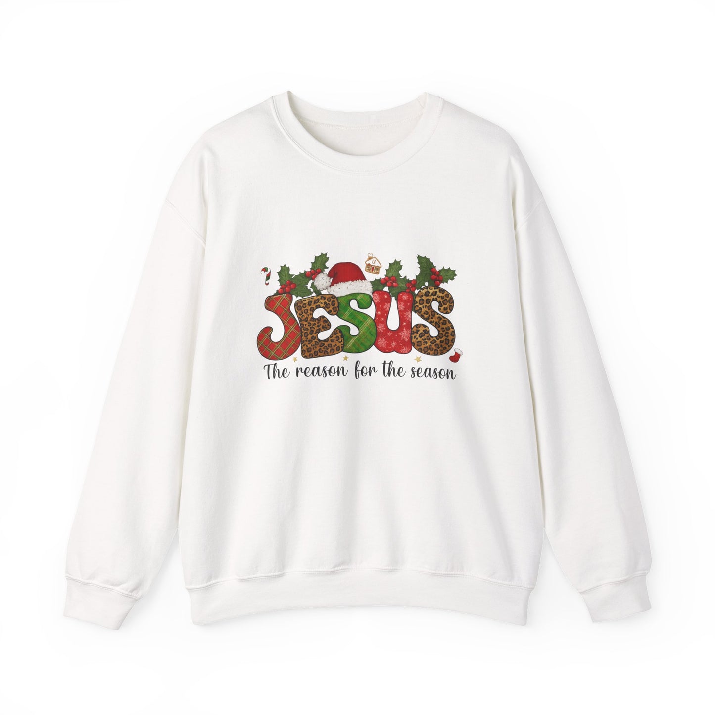 Unisex Heavy Blend™ mw2106 | Jesus Is the Reason for the Season Christmas Sweatshirt – Christian Holiday Crewneck, Faith Based Xmas Gift