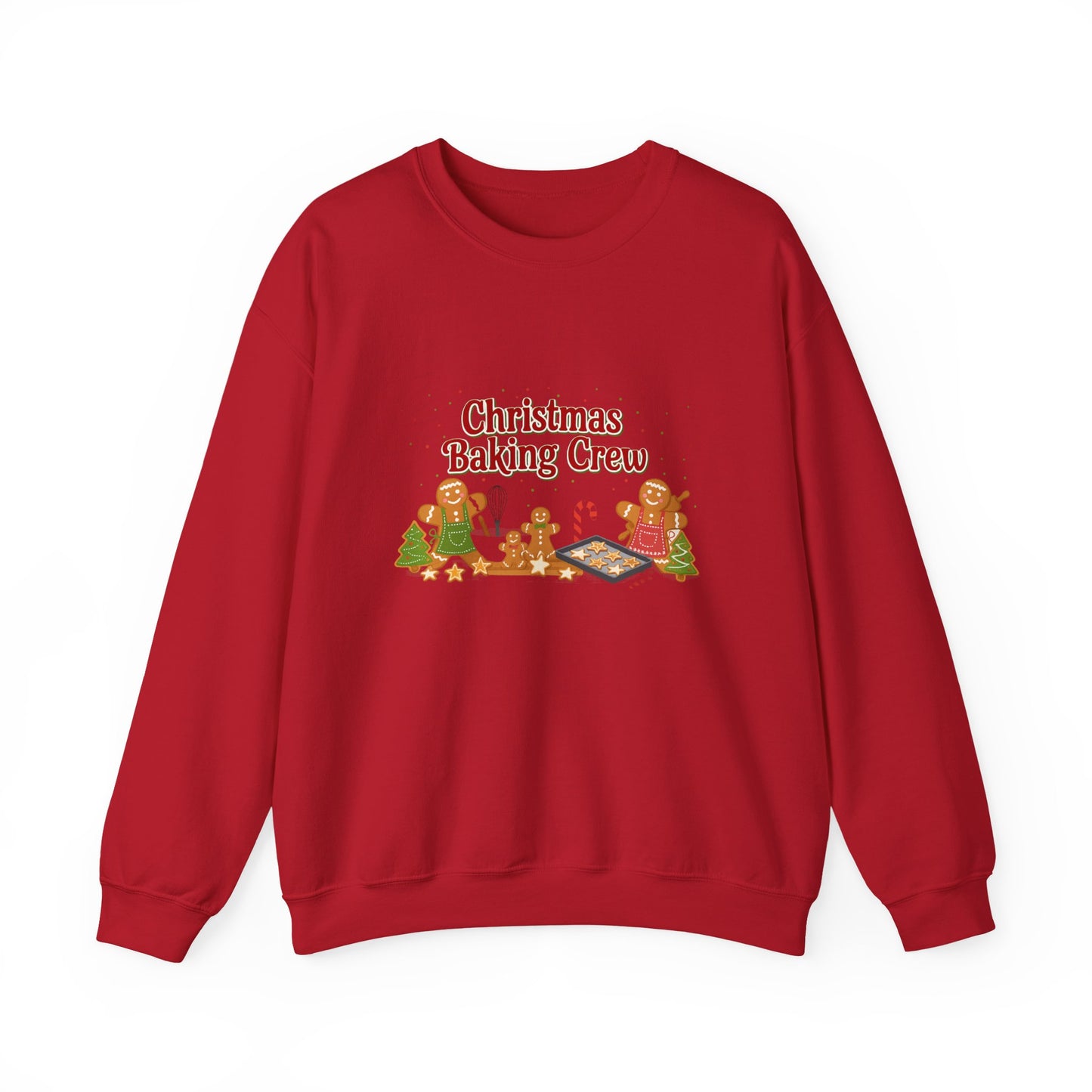 Unisex Heavy Blend™ mw2091 | Christmas Baking Crew Sweatshirt – Cute Gingerbread Cookie Lovers Holiday Pullover, Matching Family Christmas Outfit