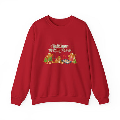 Unisex Heavy Blend™ mw2091 | Christmas Baking Crew Sweatshirt – Cute Gingerbread Cookie Lovers Holiday Pullover, Matching Family Christmas Outfit