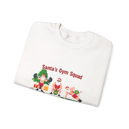 Unisex Heavy Blend™ mw2129 | Santa’s Gym Squad Christmas Sweatshirt – Funny Workout Holiday Crewneck, Festive Fitness Xmas Gift