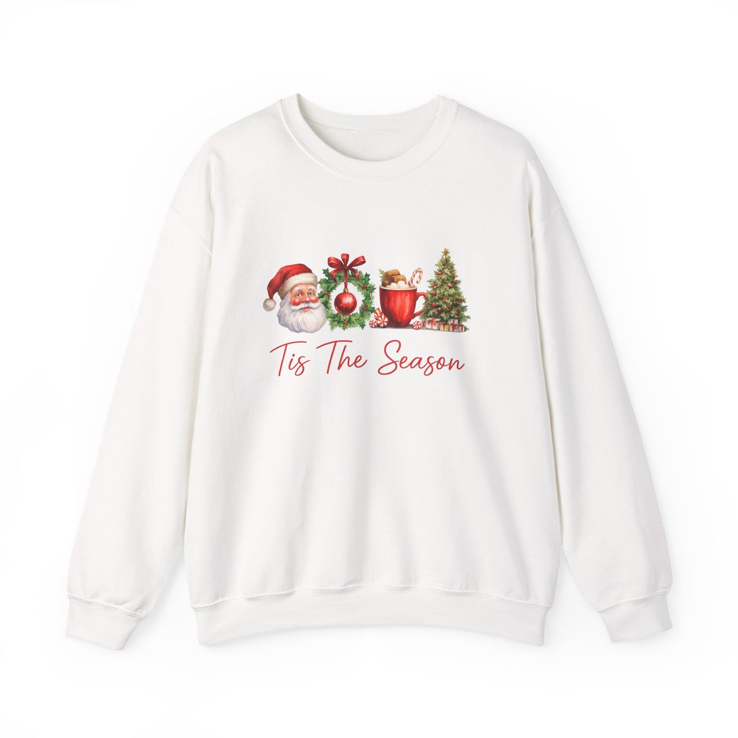 Unisex Heavy Blend™ mw2007 | Tis The Season Christmas Sweatshirt – Festive Santa & Holiday Crewneck | Cozy Unisex Winter Gift