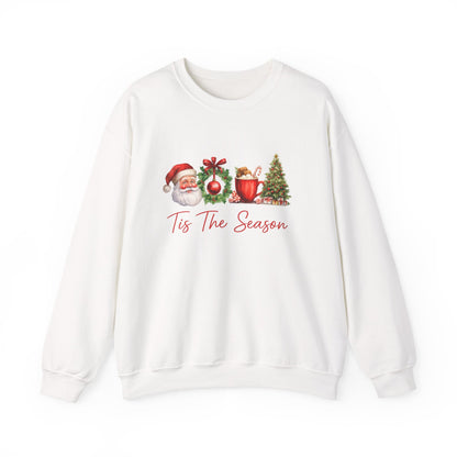 Unisex Heavy Blend™ mw2007 | Tis The Season Christmas Sweatshirt – Festive Santa & Holiday Crewneck | Cozy Unisex Winter Gift