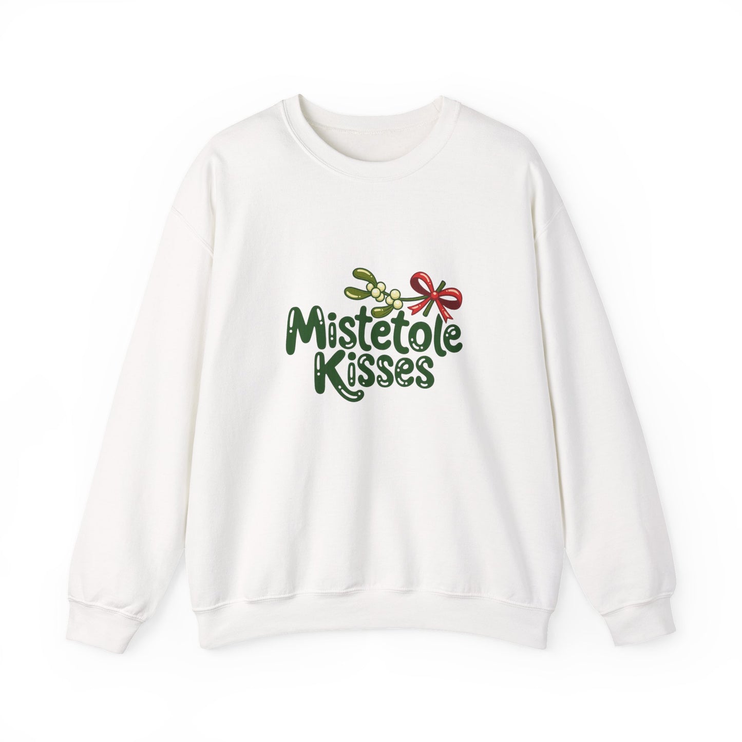 Unisex Heavy Blend™ mw2094 | Mistletoe Kisses Christmas Sweatshirt – Cute Holiday Pullover, Festive Couple Gift, Cozy Winter Shirt