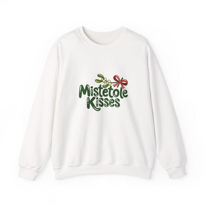 Unisex Heavy Blend™ mw2094 | Mistletoe Kisses Christmas Sweatshirt – Cute Holiday Pullover, Festive Couple Gift, Cozy Winter Shirt