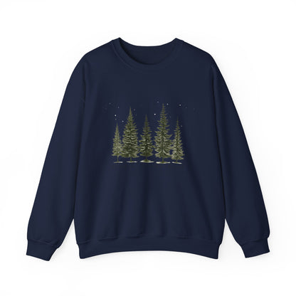 Unisex Heavy Blend™ mw2039 | Winter Wonderland Sweatshirt – Cozy Pine Tree Forest Crewneck | Aesthetic Holiday Winter Pullover