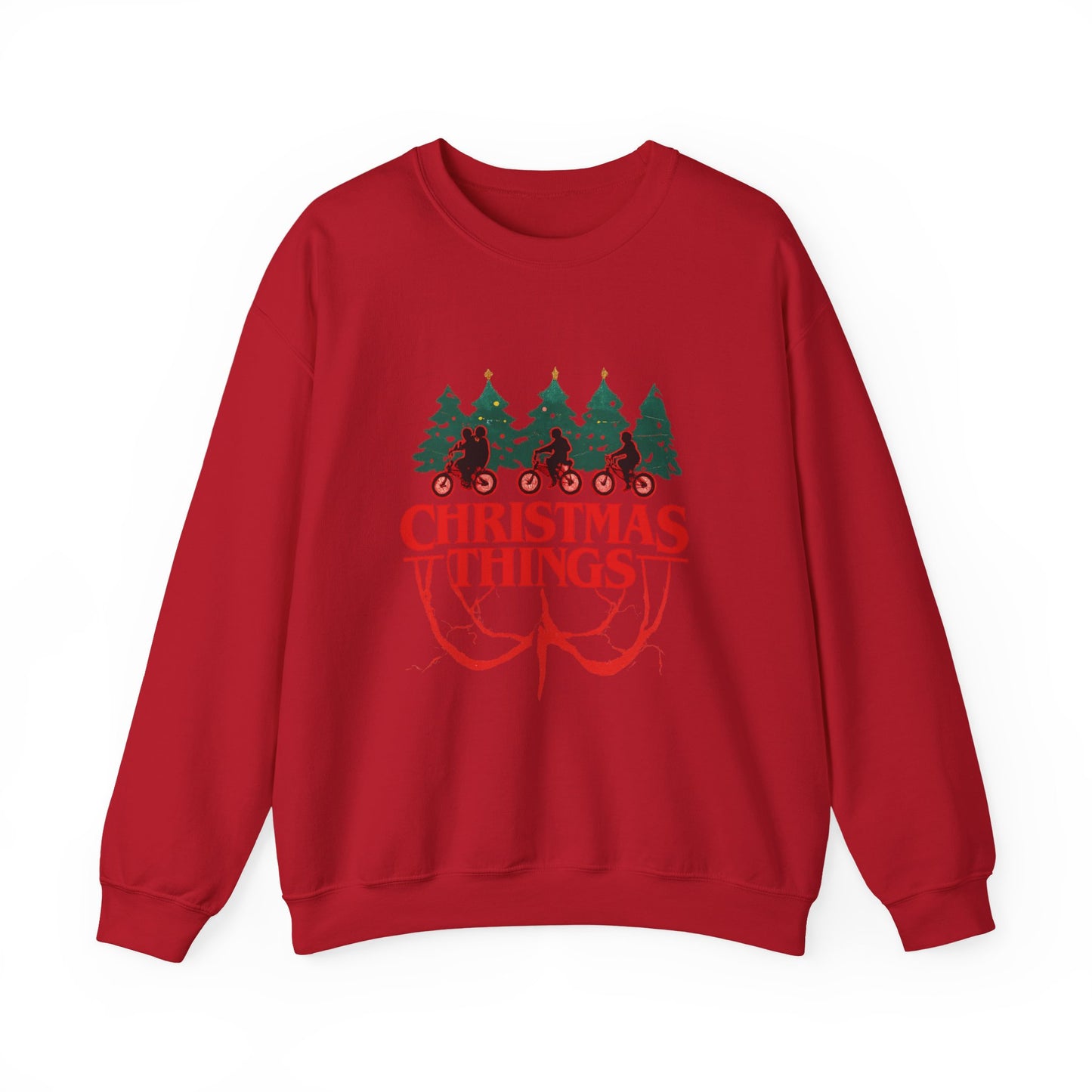 Unisex Heavy Blend™ mw2016 | Christmas Things Sweatshirt – Funny Holiday Crewneck | Cozy Unisex Winter Gift for Stranger Things Fans