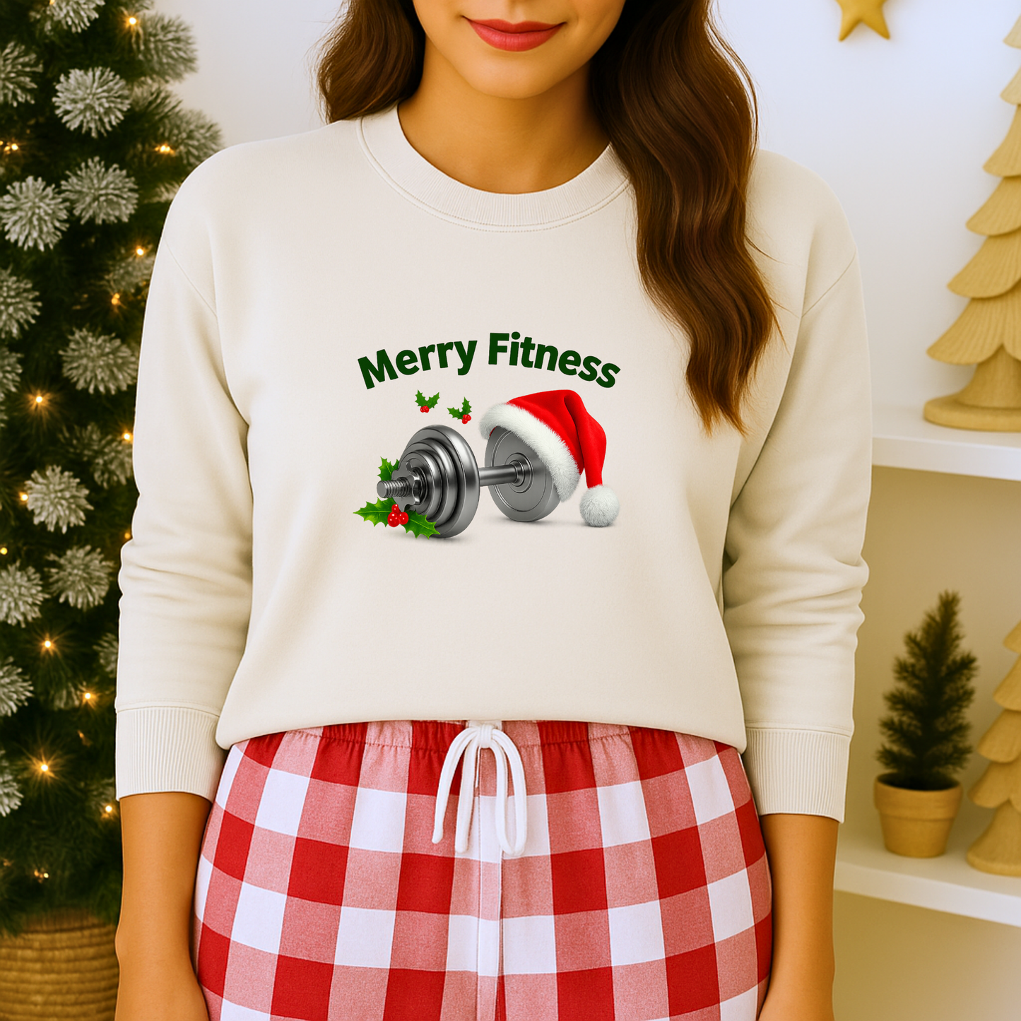 Unisex Heavy Blend™ mw2142 | Merry Fitness Christmas Sweatshirt – Funny Holiday Gym Workout Crewneck, Xmas Gift for Fitness Lovers