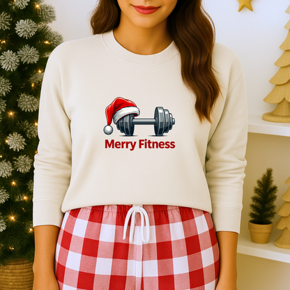Unisex Heavy Blend™ mw2141 | Merry Fitness Christmas Sweatshirt – Funny Holiday Gym Workout Crewneck, Xmas Gift for Fitness Lovers