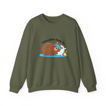 Unisex Heavy Blend™ mw2082 | Hibernation Mode On Bear Sweatshirt – Cozy Winter Sleepy Animal Pullover, Cute Lazy Day Sweater Gift