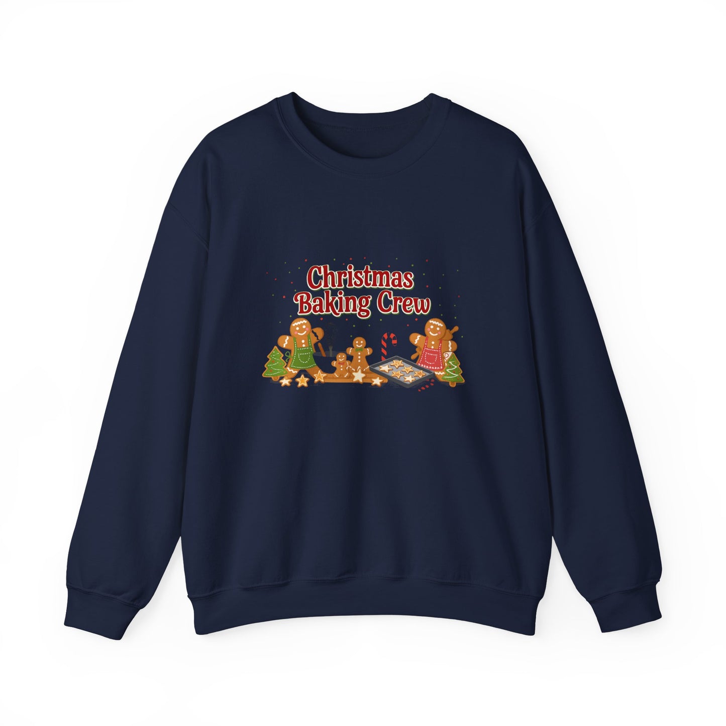 Unisex Heavy Blend™ mw2091 | Christmas Baking Crew Sweatshirt – Cute Gingerbread Cookie Lovers Holiday Pullover, Matching Family Christmas Outfit