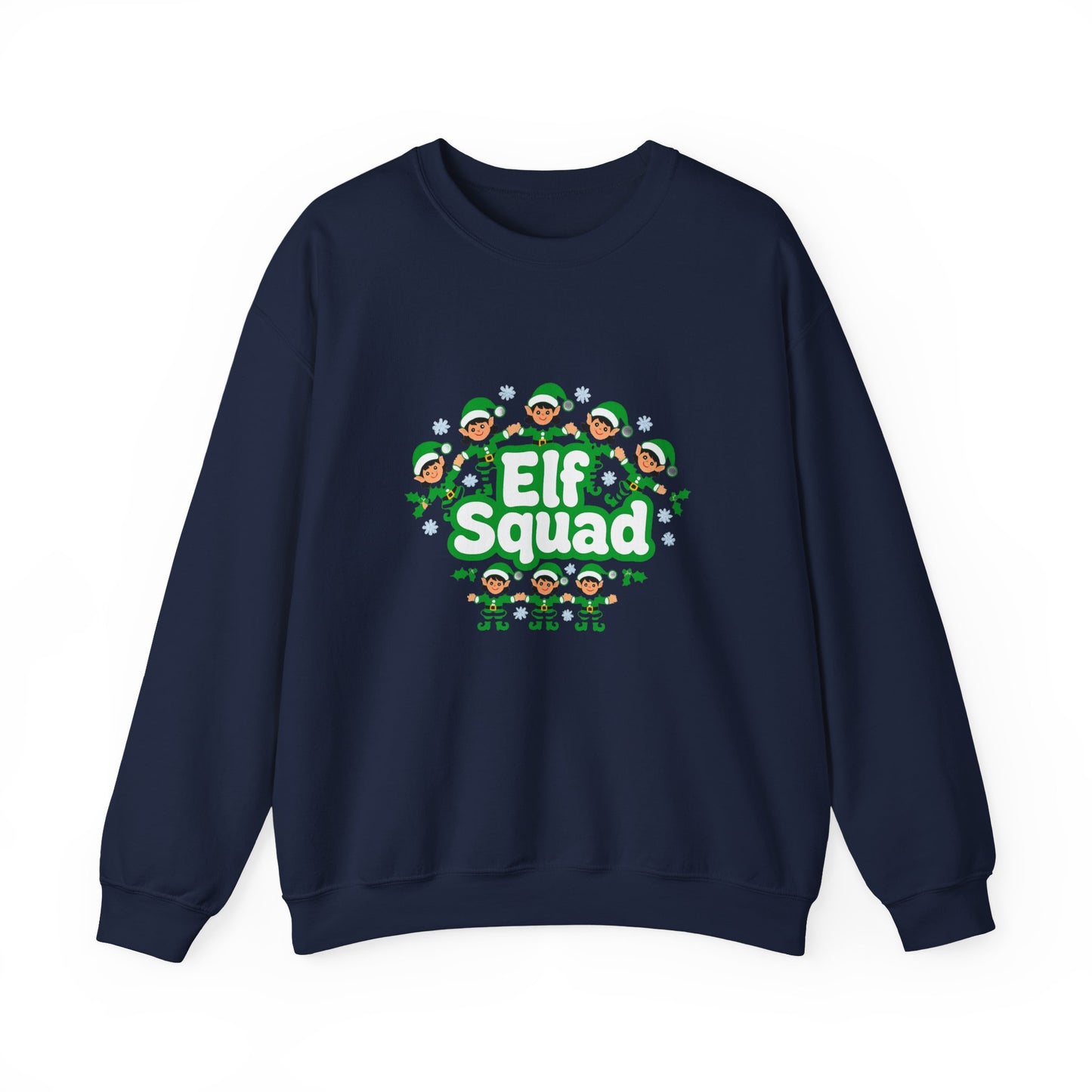 Unisex Heavy Blend™ mw2079 | Elf Squad Christmas Sweatshirt – Funny Matching Family Elf Crewneck, Cute Holiday Pullover Sweater