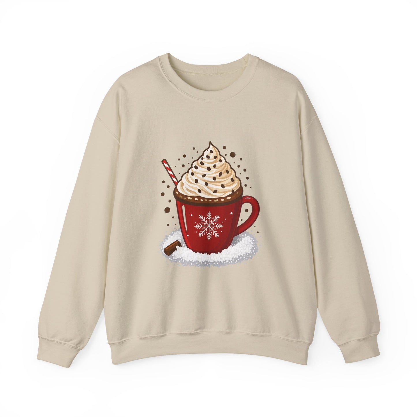 Unisex Heavy Blend™ mw2056 | Hot Cocoa Christmas Sweatshirt – Festive Holiday Mug Crewneck, Winter Hot Chocolate Pullover Sweater