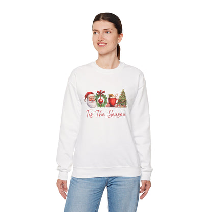 Unisex Heavy Blend™ mw2007 | Tis The Season Christmas Sweatshirt – Festive Santa & Holiday Crewneck | Cozy Unisex Winter Gift