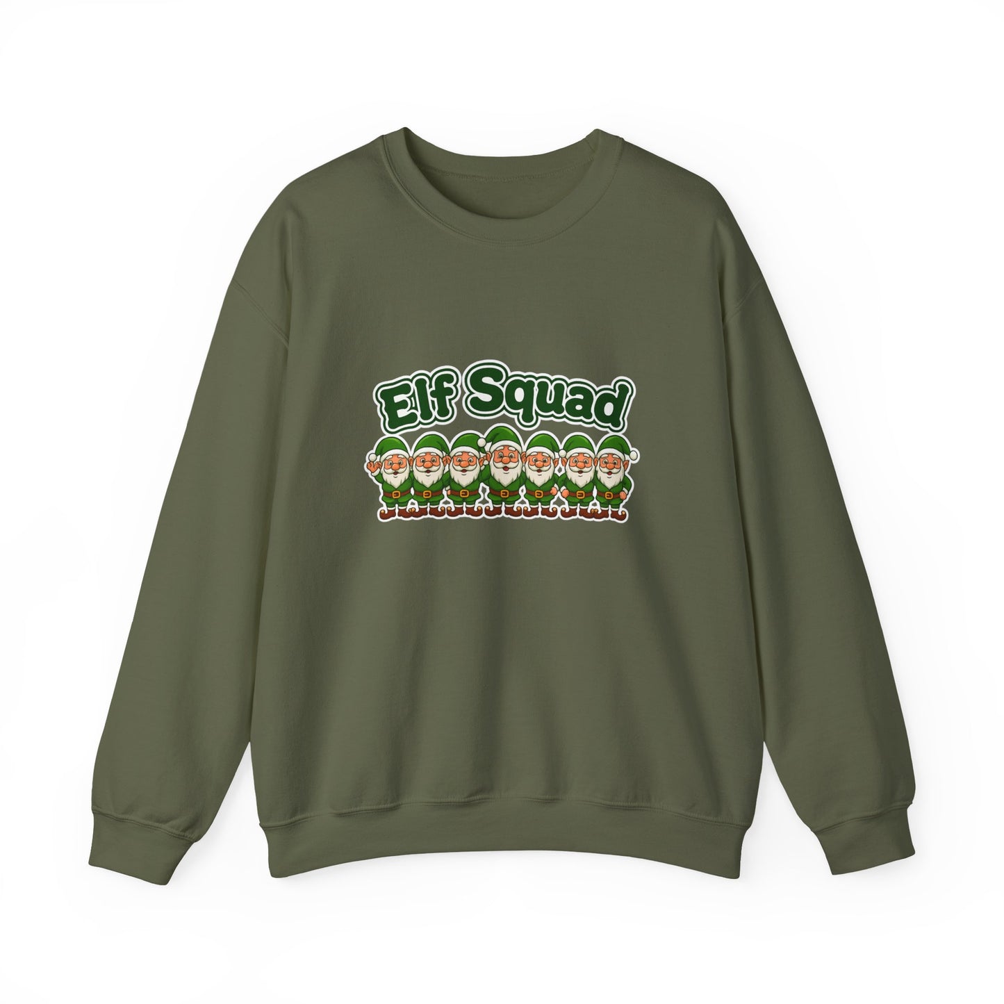 Unisex Heavy Blend™ mw2076 | Elf Squad Christmas Sweatshirt – Funny Holiday Elf Crewneck, Festive Matching Family Pullover Sweater