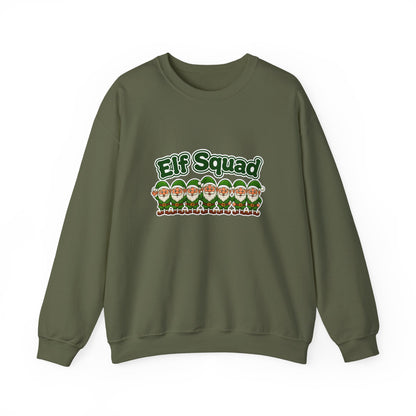 Unisex Heavy Blend™ mw2076 | Elf Squad Christmas Sweatshirt – Funny Holiday Elf Crewneck, Festive Matching Family Pullover Sweater