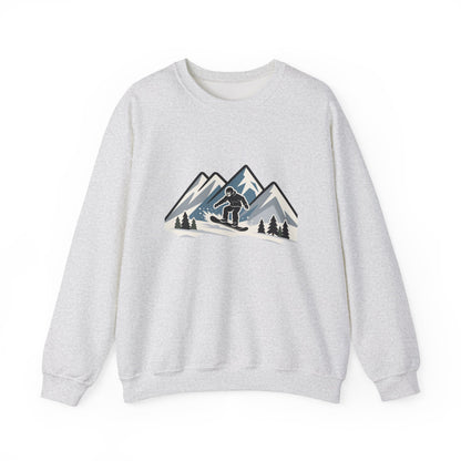 Unisex Heavy Blend™ mw2107 | Snowboarding Mountain Sweatshirt – Cool Winter Sports Crewneck, Extreme Snowboard Gift for Riders