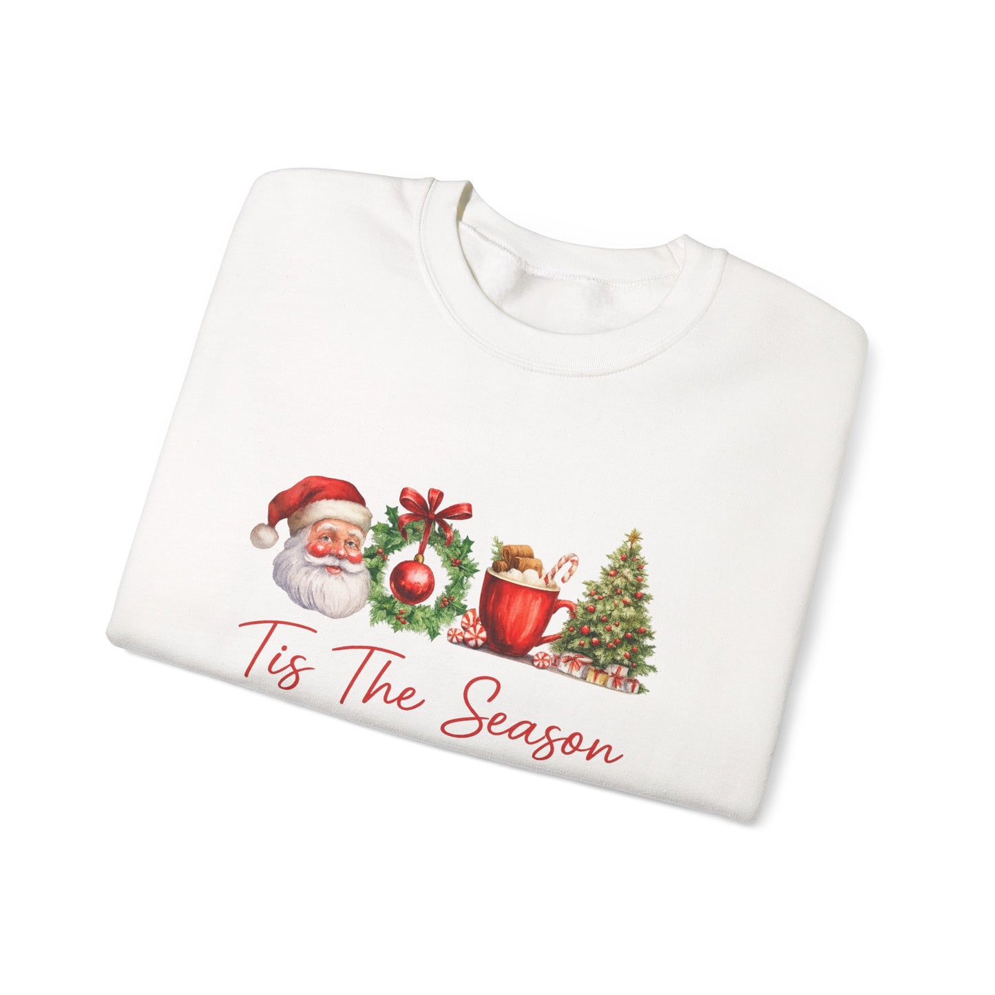 Unisex Heavy Blend™ mw2007 | Tis The Season Christmas Sweatshirt – Festive Santa & Holiday Crewneck | Cozy Unisex Winter Gift