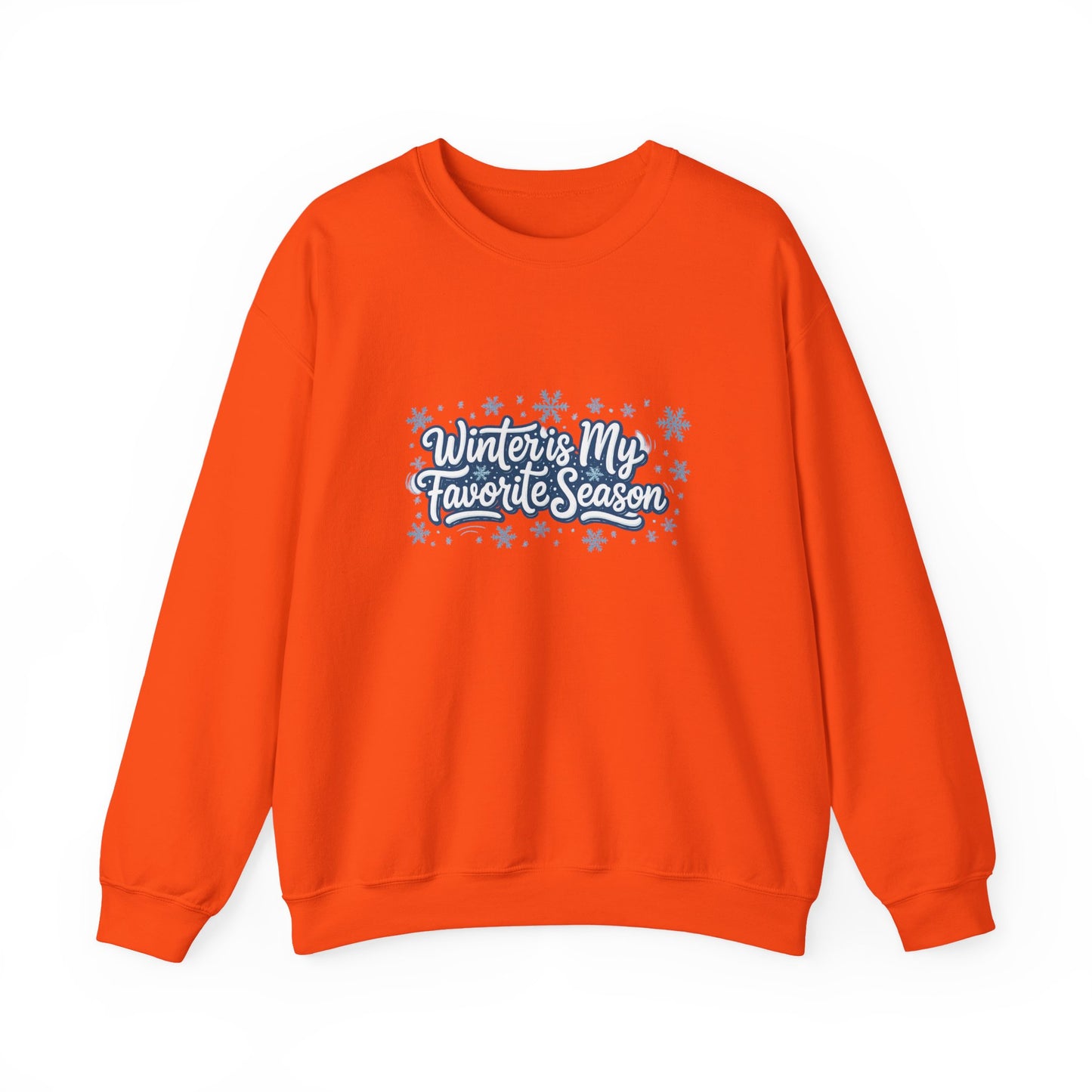 Unisex Heavy Blend™ mw2101 | Winter Is My Favorite Season Sweatshirt – Cozy Snowflake Winter Crewneck, Cute Cold Weather Gift
