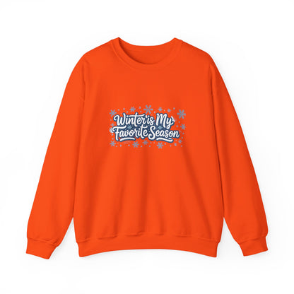 Unisex Heavy Blend™ mw2101 | Winter Is My Favorite Season Sweatshirt – Cozy Snowflake Winter Crewneck, Cute Cold Weather Gift