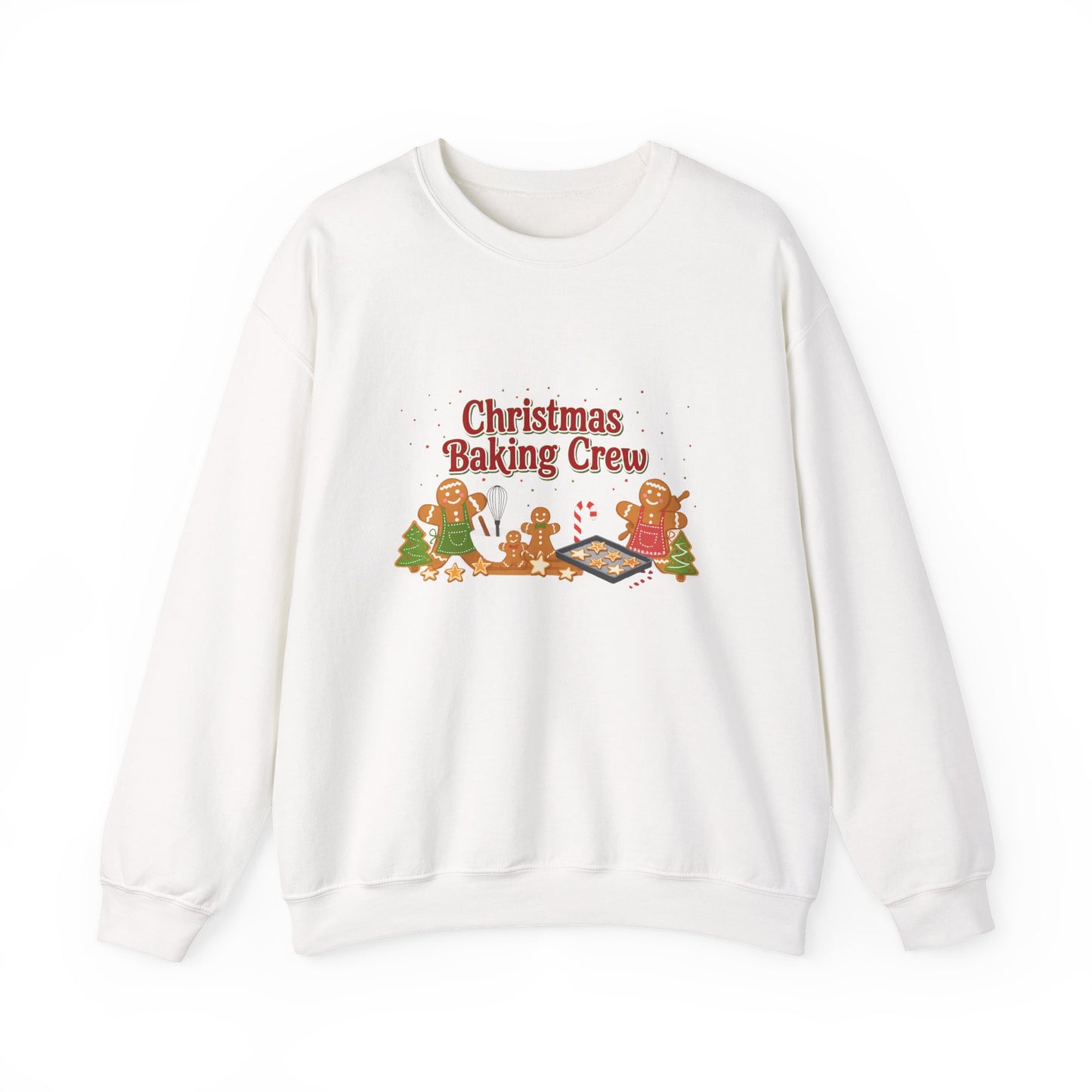 Unisex Heavy Blend™ mw2091 | Christmas Baking Crew Sweatshirt – Cute Gingerbread Cookie Lovers Holiday Pullover, Matching Family Christmas Outfit