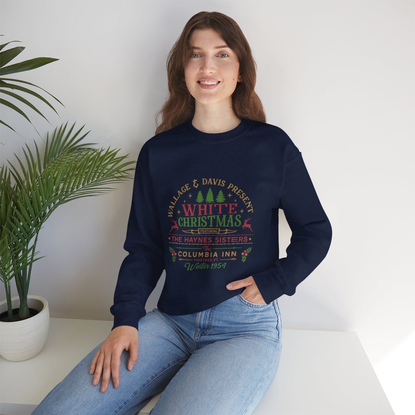 Unisex Heavy Blend™ mw2048 | White Christmas Movie Sweatshirt – Vintage Holiday Crewneck, Retro 1954 Musical Pullover, Classic Christmas Sweater