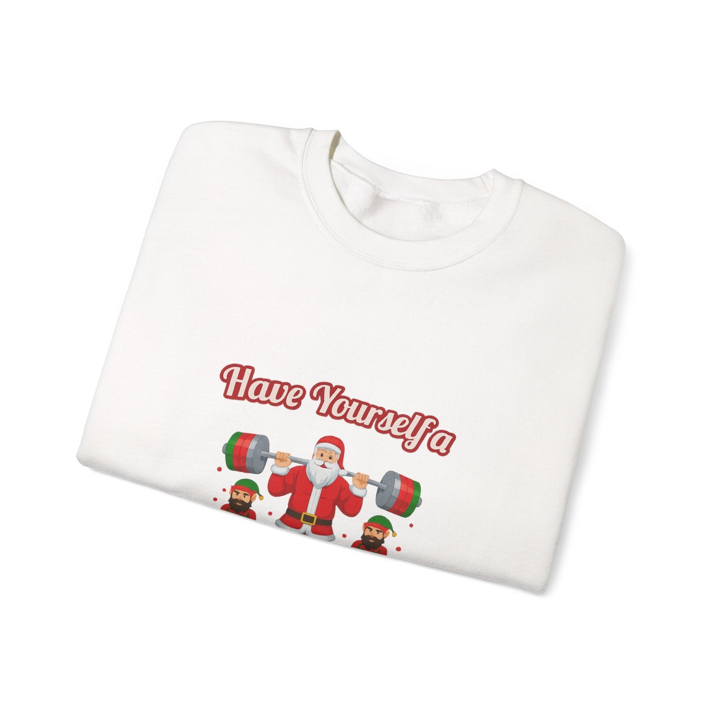 Unisex Heavy Blend™ mw2130 | Santa’s Gym Squad Christmas Sweatshirt – Funny Workout Holiday Crewneck, Festive Fitness Xmas Gift