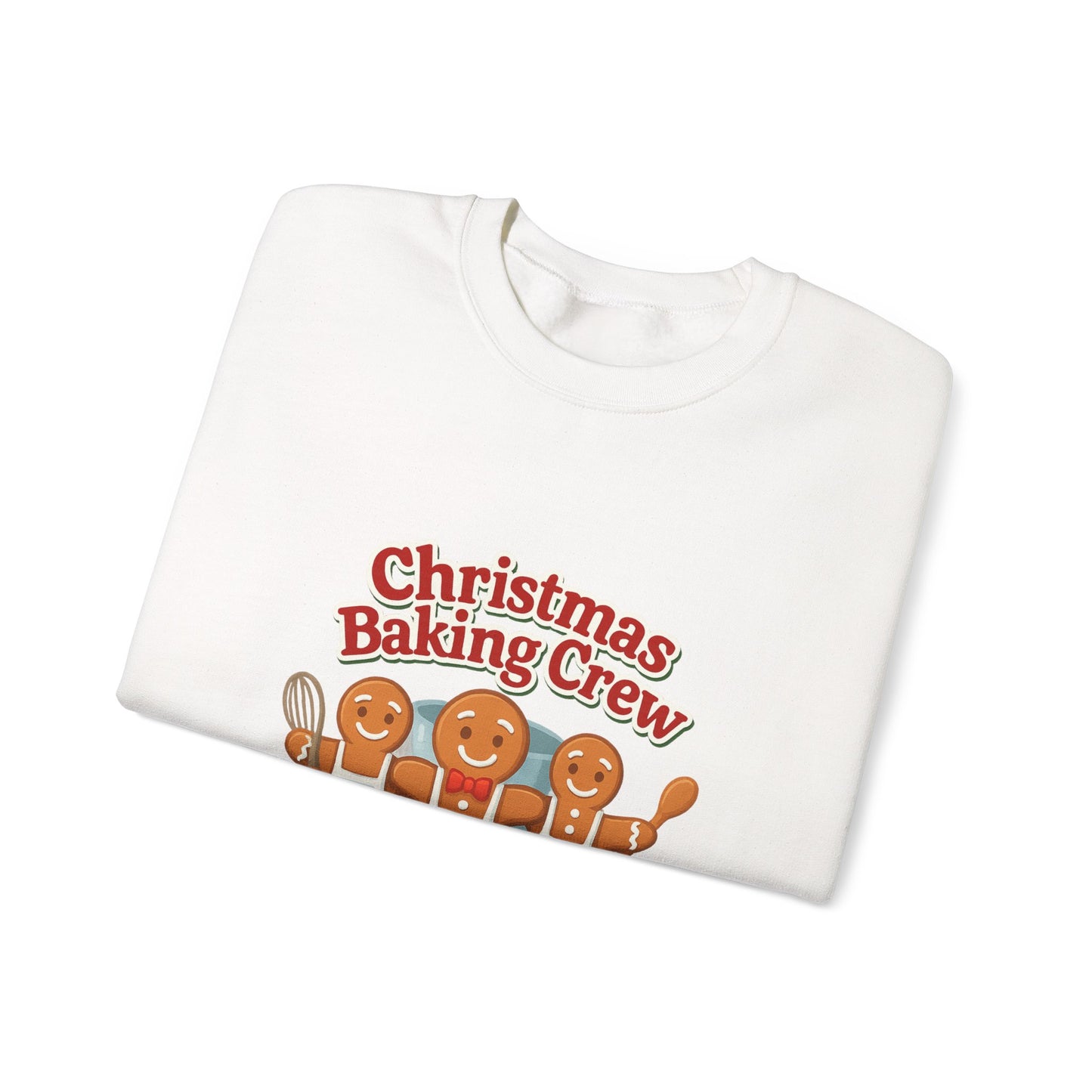 Unisex Heavy Blend™ mw2093 | Christmas Baking Crew Sweatshirt – Cute Gingerbread Cookie Holiday Pullover, Family Christmas Baking Shirt