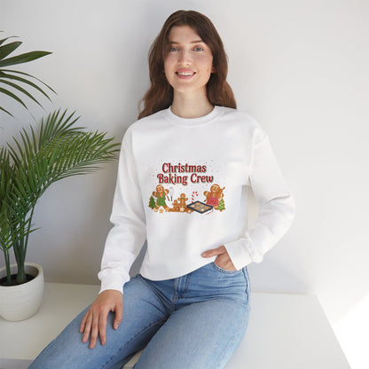 Unisex Heavy Blend™ mw2091 | Christmas Baking Crew Sweatshirt – Cute Gingerbread Cookie Lovers Holiday Pullover, Matching Family Christmas Outfit