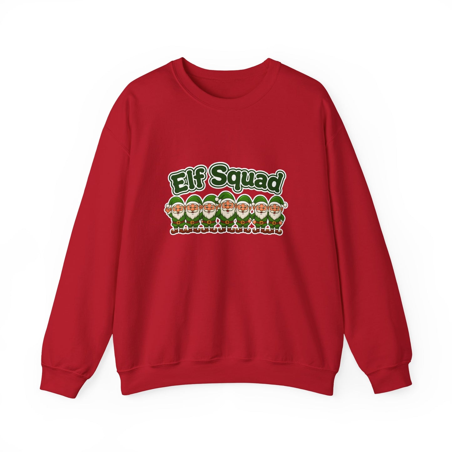 Unisex Heavy Blend™ mw2076 | Elf Squad Christmas Sweatshirt – Funny Holiday Elf Crewneck, Festive Matching Family Pullover Sweater