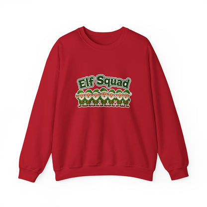 Unisex Heavy Blend™ mw2076 | Elf Squad Christmas Sweatshirt – Funny Holiday Elf Crewneck, Festive Matching Family Pullover Sweater