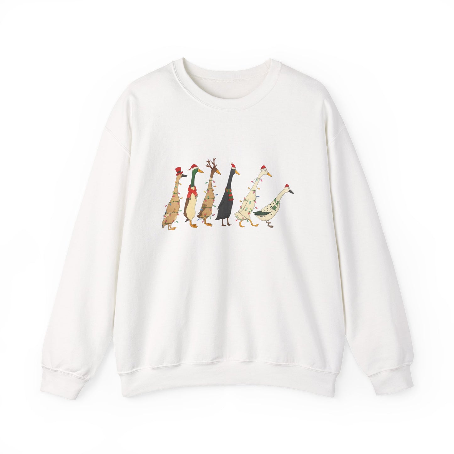 Unisex Heavy Blend™ mw2046 | Funny Goose Christmas Sweatshirt – Holiday Farm Animal Crewneck, Festive Winter Pullover Gift