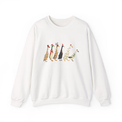 Unisex Heavy Blend™ mw2046 | Funny Goose Christmas Sweatshirt – Holiday Farm Animal Crewneck, Festive Winter Pullover Gift