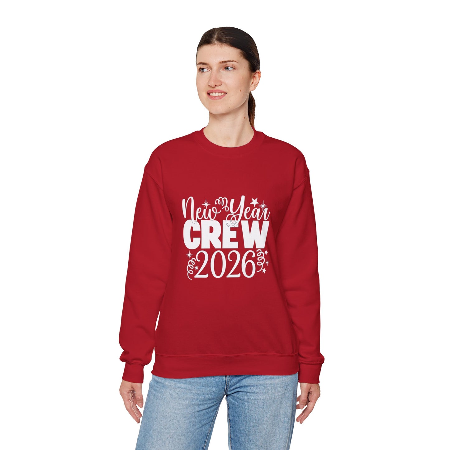 Unisex Heavy Blend™ mw2033 | New Year Crew Sweatshirt – Matching Family Party Outfit | Festive Unisex New Year’s Eve Gift