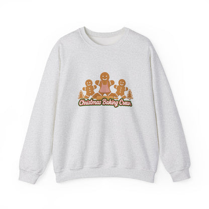 Unisex Heavy Blend™ mw2090 | Christmas Baking Crew Sweatshirt – Cute Gingerbread Family Holiday Pullover, Matching Christmas Outfit