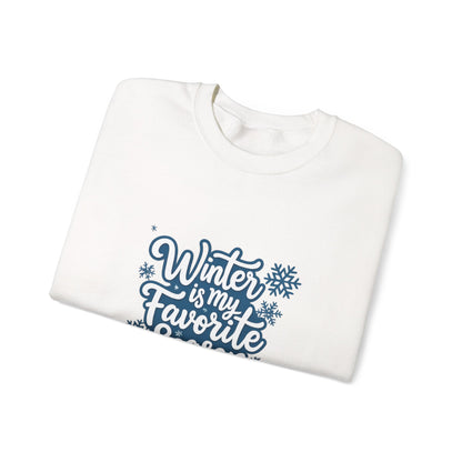 Unisex Heavy Blend™ mw2100 | Winter Is My Favorite Season Sweatshirt – Cozy Snowflake Winter Crewneck, Cute Cold Weather Gift