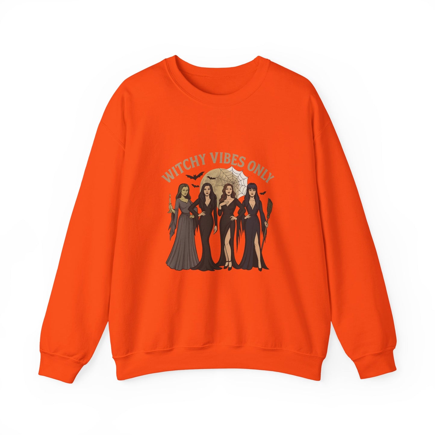 Unisex Heavy Blend™ Witchy Vibes Only Sweatshirt – Spooky Season Witches Crewneck | mw1014