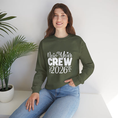 Unisex Heavy Blend™ mw2033 | New Year Crew Sweatshirt – Matching Family Party Outfit | Festive Unisex New Year’s Eve Gift