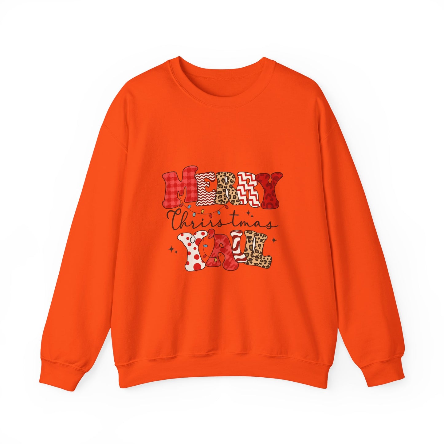 Unisex Heavy Blend™ Merry Christmas Y’all Sweatshirt – Southern Holiday Crewneck | Festive Unisex Winter Gift | mw2003