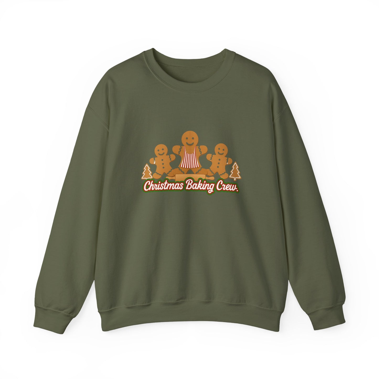 Unisex Heavy Blend™ mw2090 | Christmas Baking Crew Sweatshirt – Cute Gingerbread Family Holiday Pullover, Matching Christmas Outfit