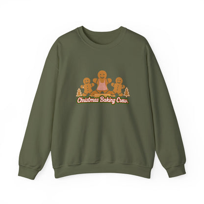 Unisex Heavy Blend™ mw2090 | Christmas Baking Crew Sweatshirt – Cute Gingerbread Family Holiday Pullover, Matching Christmas Outfit