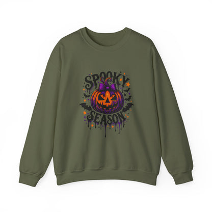 Unisex Heavy Blend™ Spooky Season Halloween Sweatshirt – Pumpkin Bat Gothic Fall Shirt | mw1021