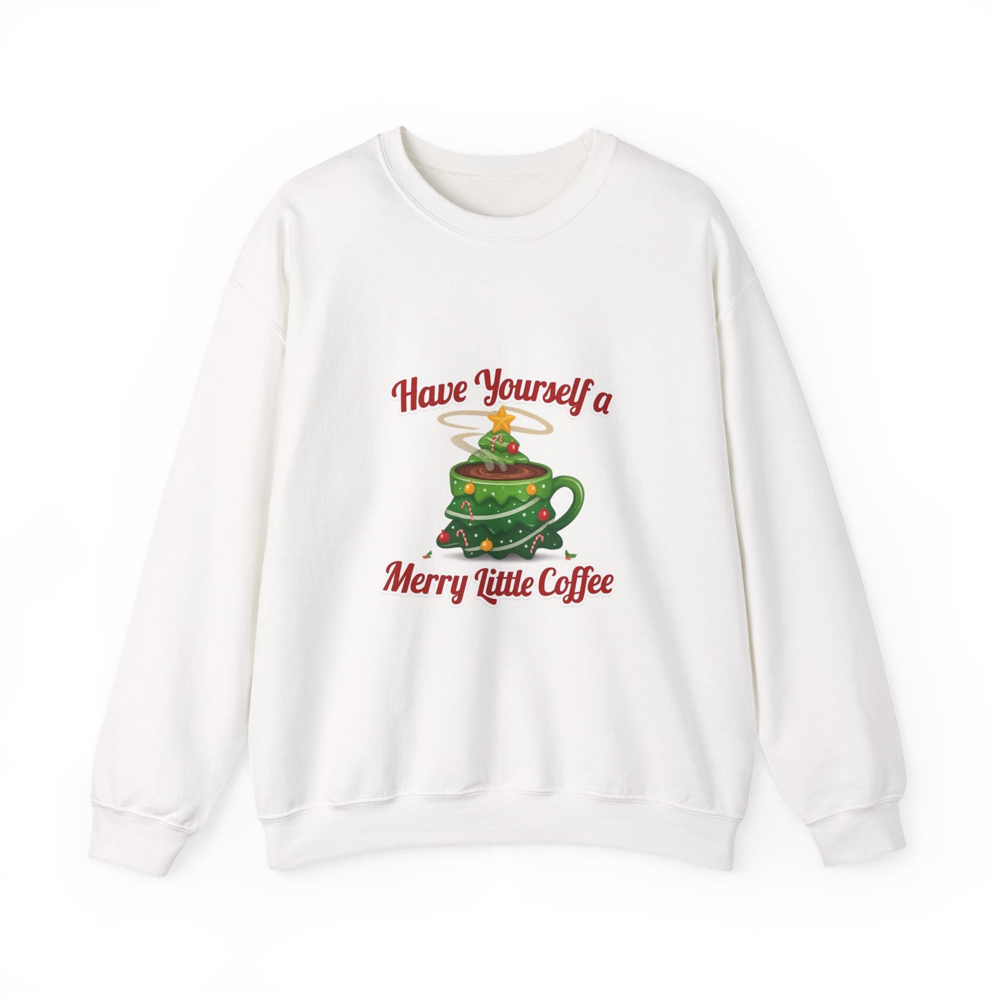 Unisex Heavy Blend™ mw2131 | Have Yourself a Merry Little Coffee Christmas Sweatshirt – Funny Holiday Coffee Lover Crewneck, Festive Xmas Gift