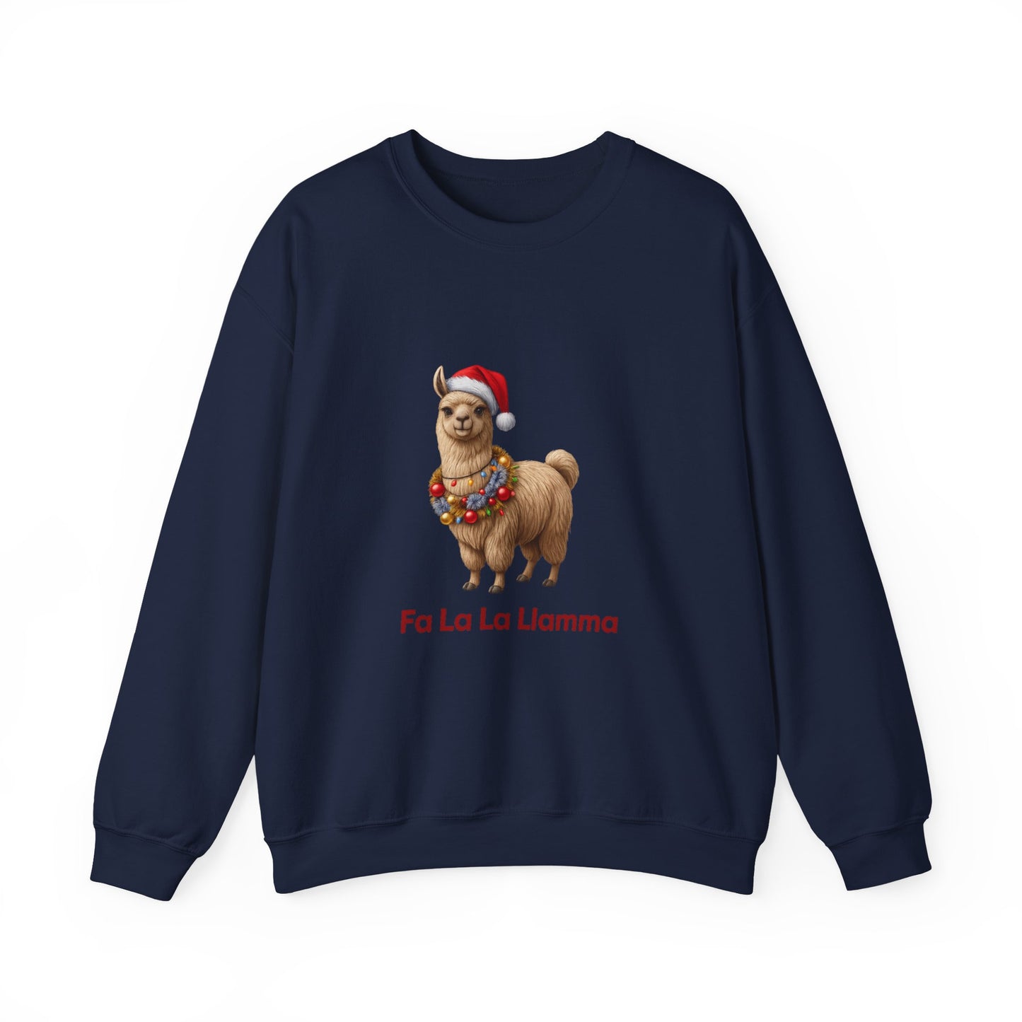 Unisex Heavy Blend™ mw2126 | Fa La La Llama Christmas Sweatshirt – Funny Holiday Llama Crewneck, Cute Festive Xmas Gift