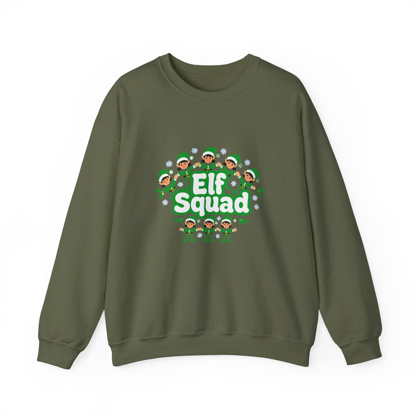 Unisex Heavy Blend™ mw2079 | Elf Squad Christmas Sweatshirt – Funny Matching Family Elf Crewneck, Cute Holiday Pullover Sweater